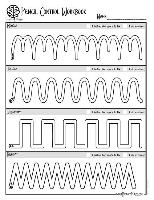 pencil control workbook the crafty classroom