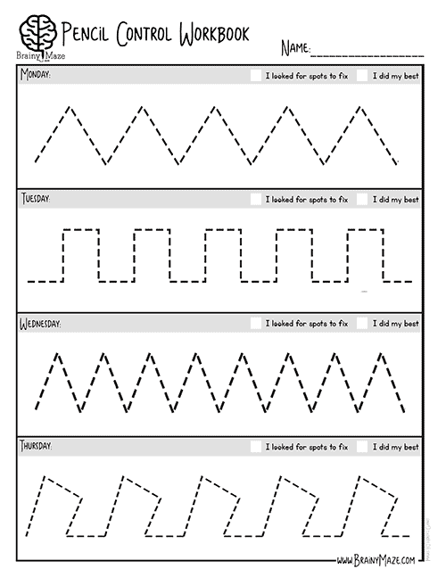 pencil control workbook the crafty classroom