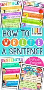 How to Write a Sentence - The Crafty Classroom