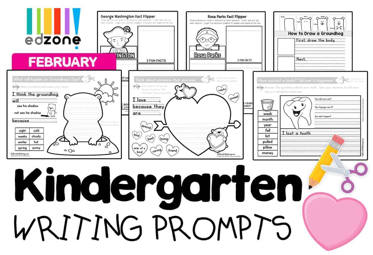 Kindergarten Writing Prompts: A Year of Interactive Guided Writing ...
