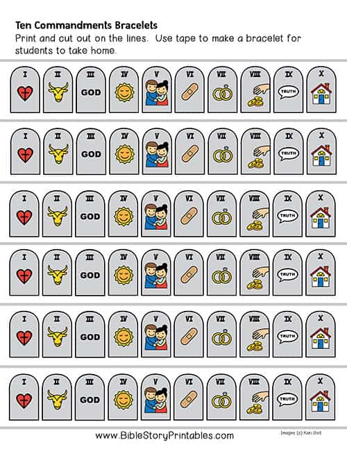 Ten Commandments For Kids Bible Activity Pack The Crafty Classroom