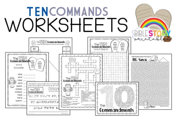 Ten Commandments Worksheet Printable