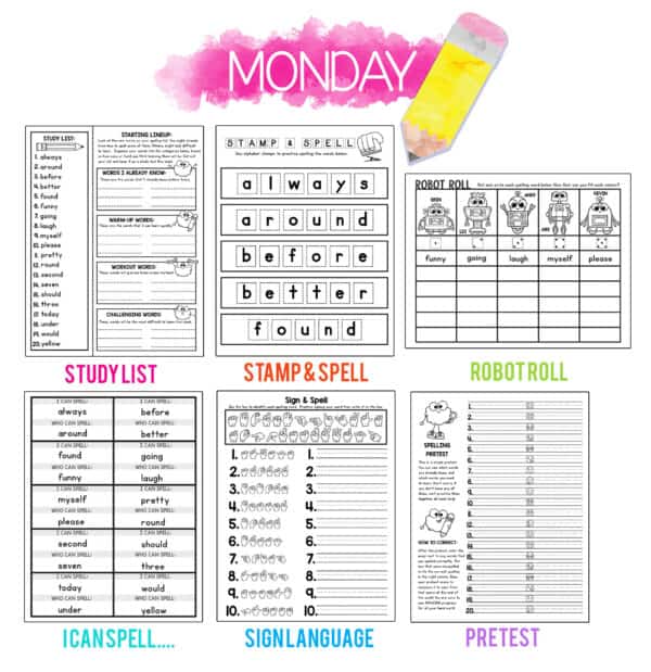 SPANISH Days of the Week Worksheets - Superstar Worksheets