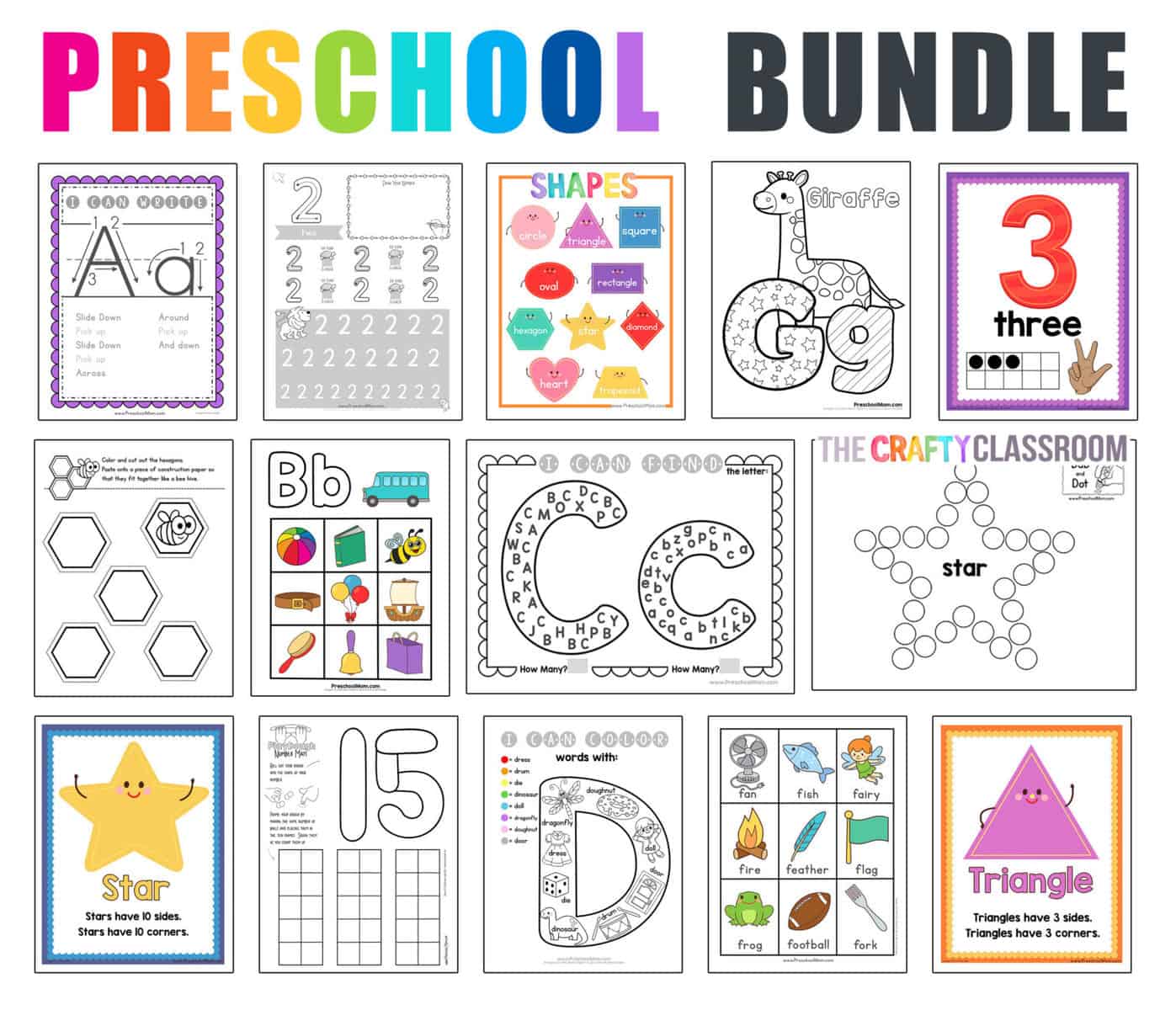 Preschool classroom bundle