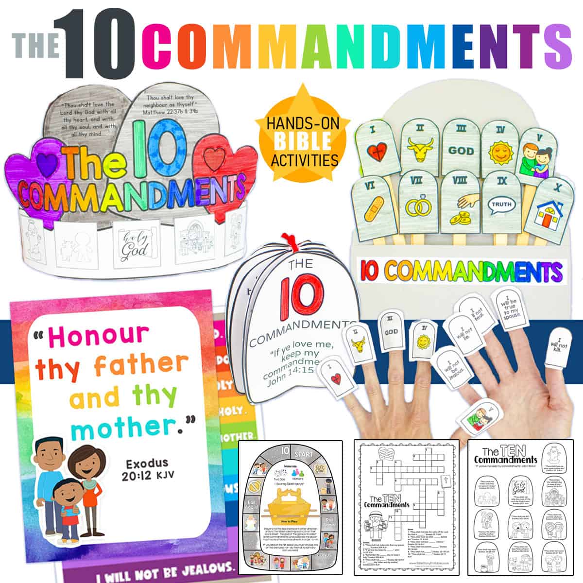 Ten Commandments for Kids Bible Activity Pack - The Crafty Classroom