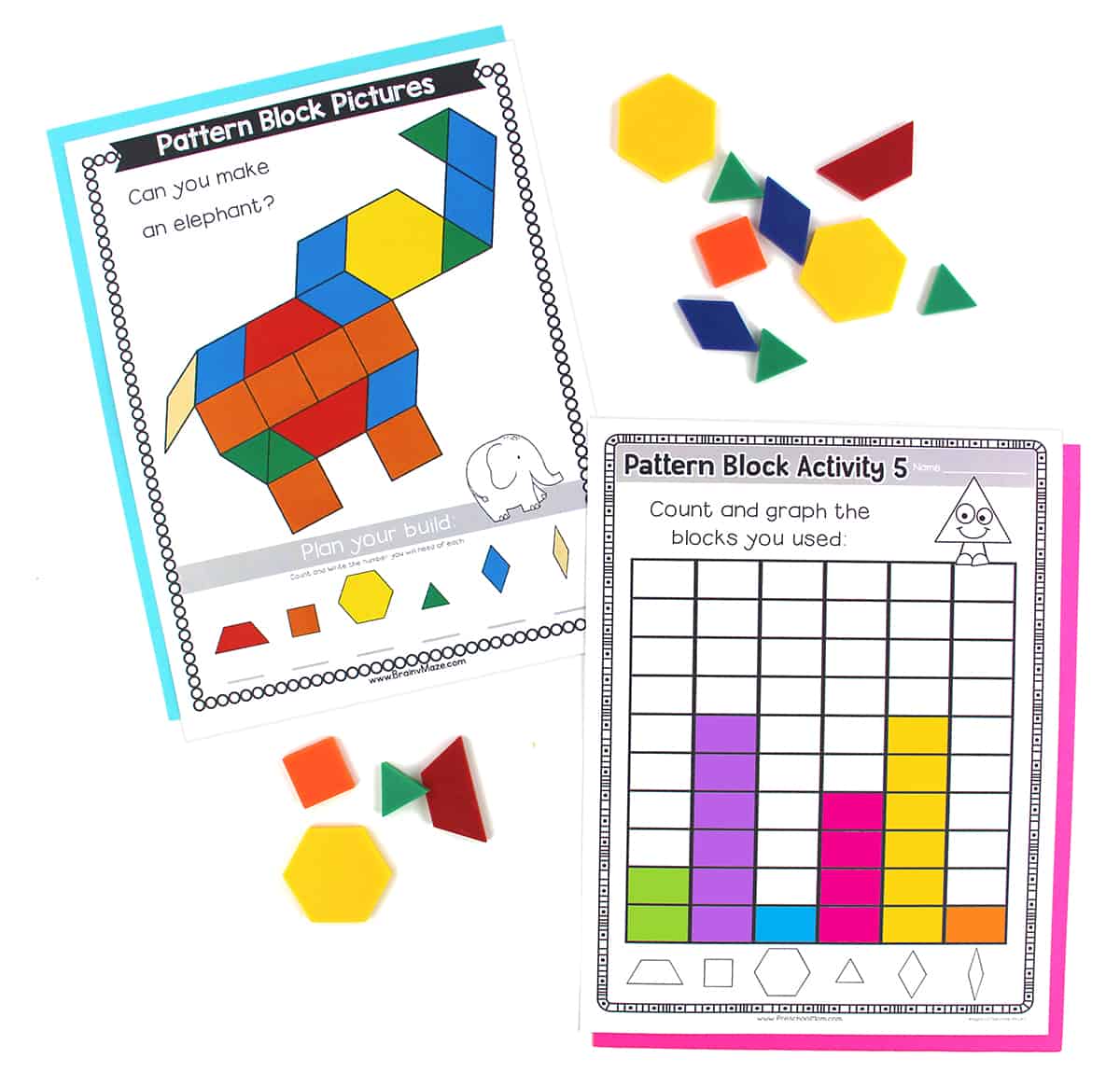 Pattern Block Activity Pack - The Crafty Classroom In Blank Pattern Block Templates