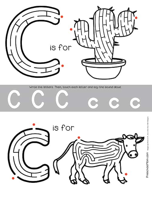 alphabet mazes