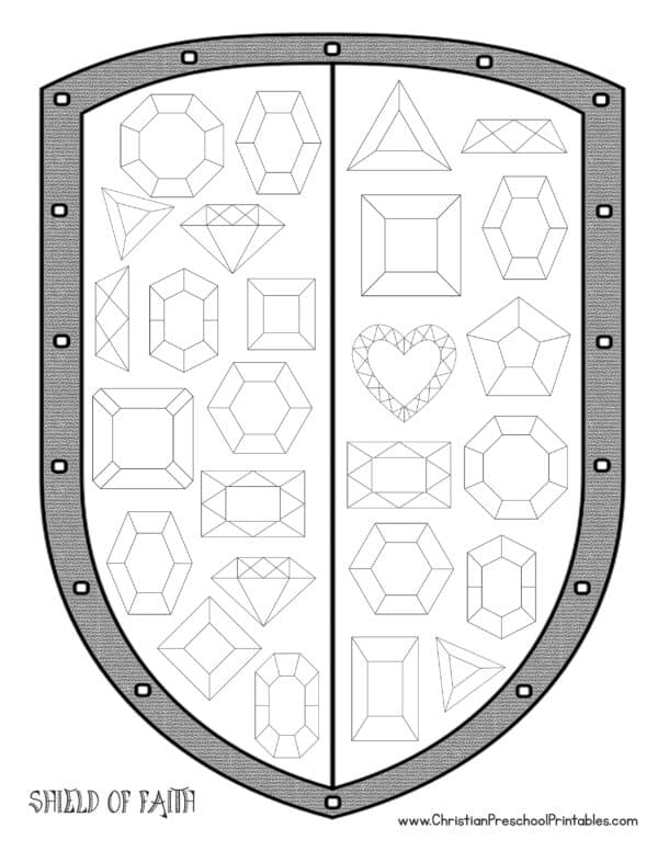 shield of faith coloring pages