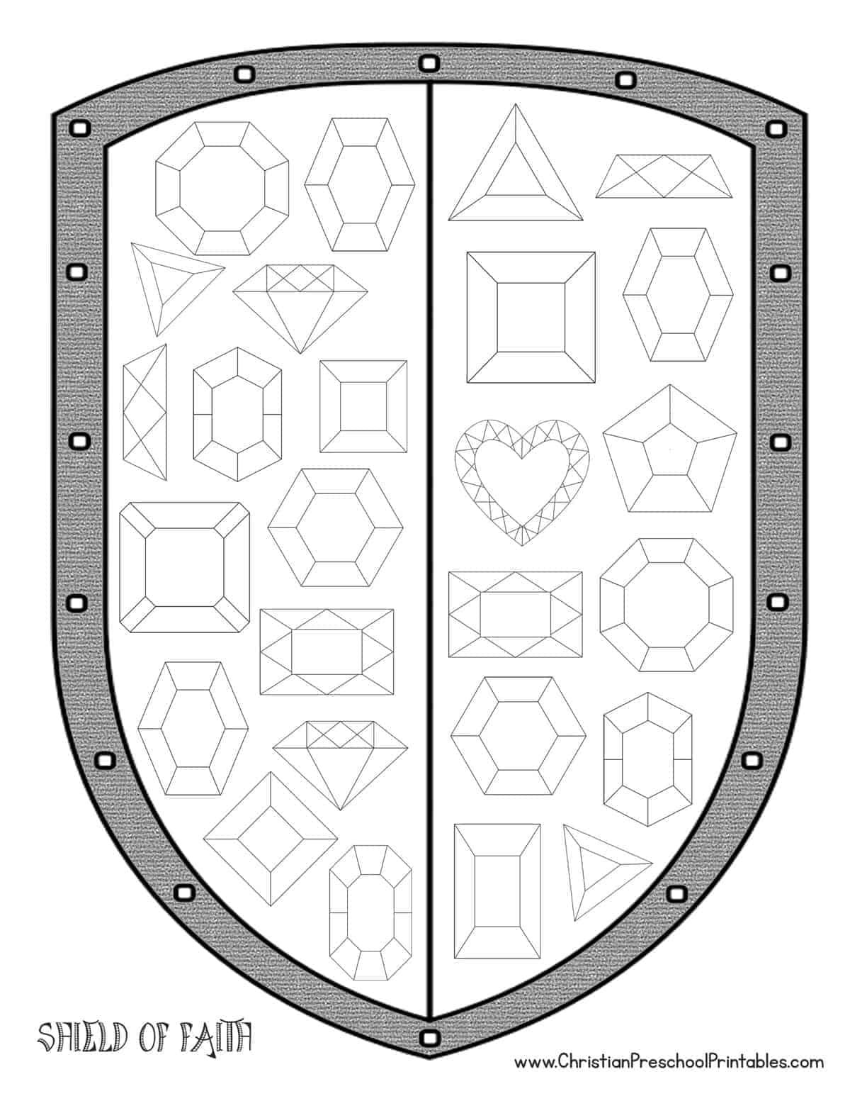 shield of faith coloring pages