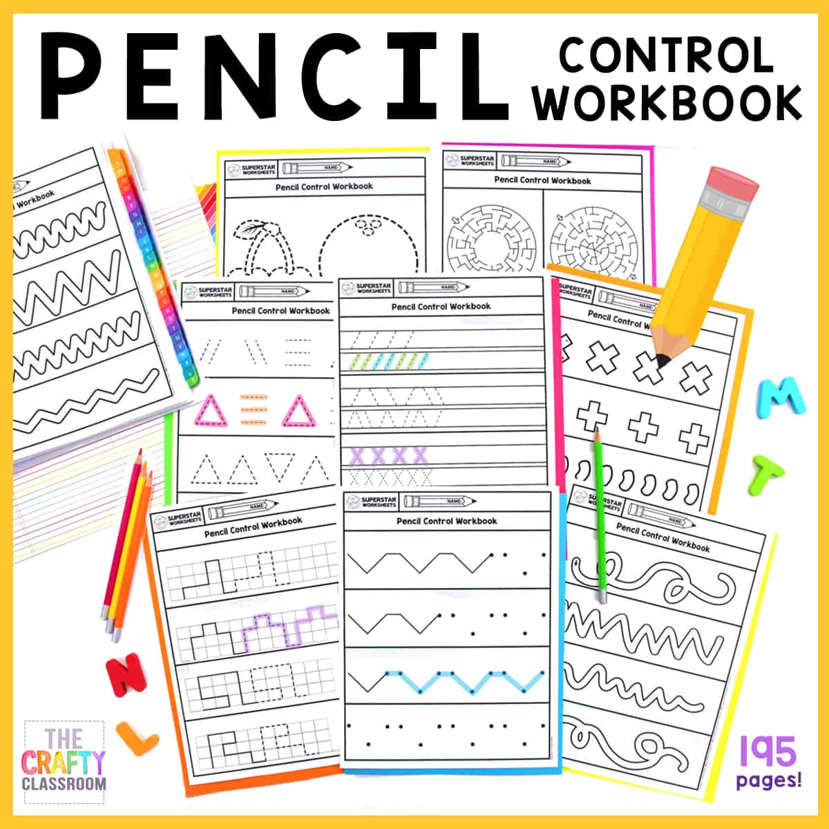 Pencil Control Workbook - The Crafty Classroom