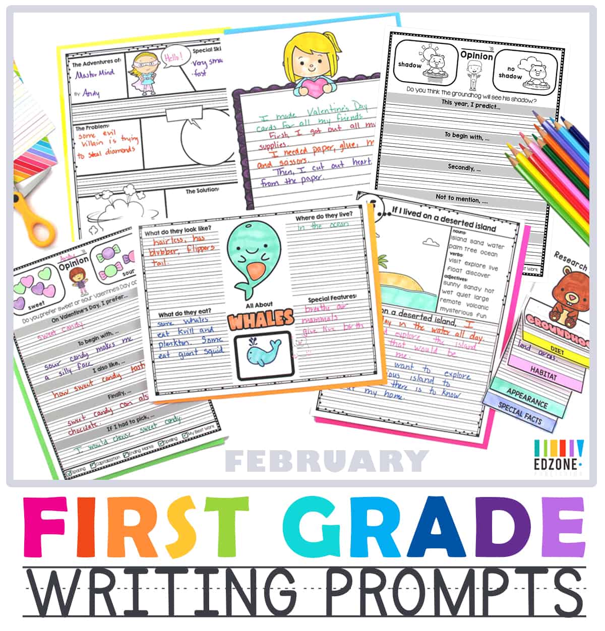 First Grade Writing Prompts - The Crafty Classroom