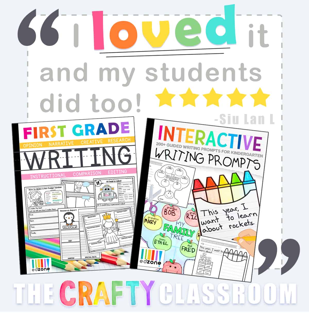 Kindergarten First Grade Writing Prompts Bundle