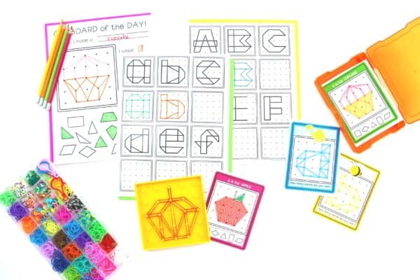 Geoboard Task Cards and Recording Sheet (teacher made)