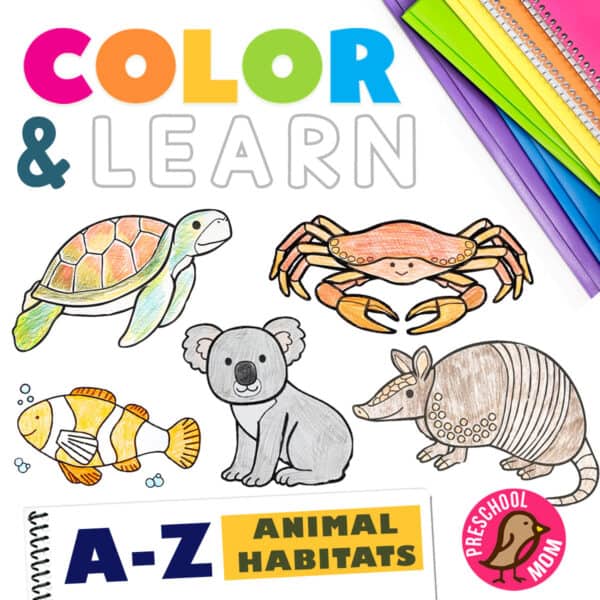 Color & Learn A-Z Animals & Habitats - The Crafty Classroom